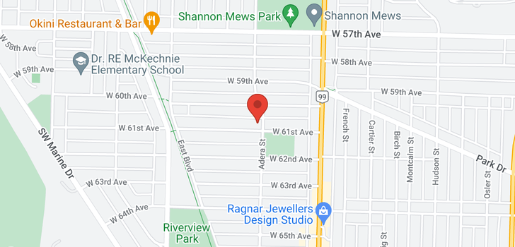 map of 1611 W 61ST AVENUE